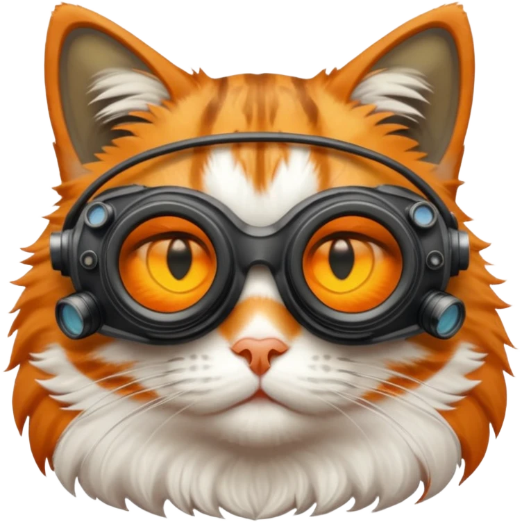 cat with nigthvision googles emoji