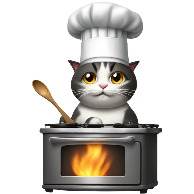 Cat chef emoji