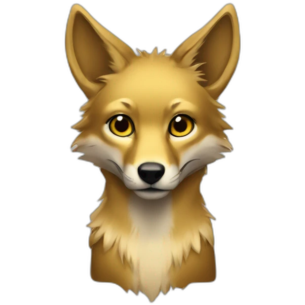 Jackal whit gold fur emoji