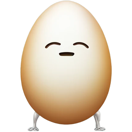 Egg with legs emoji