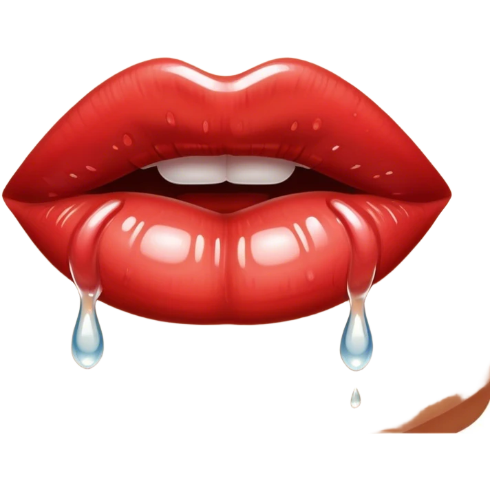 wet sloppy kiss lips emoji