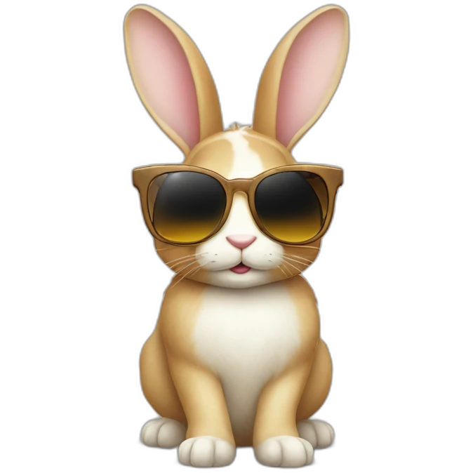 lapin avec des lunettes de soleil emoji
