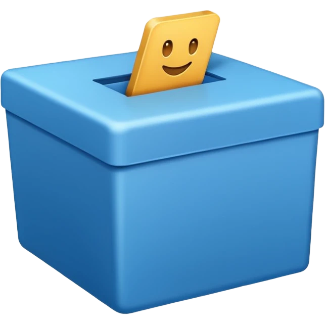 Blue box with a blue check in side emoji