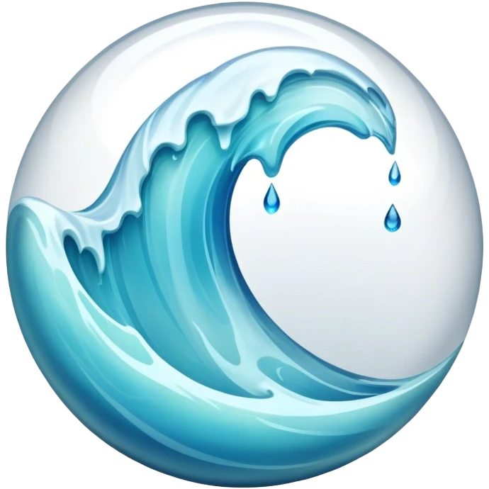 Pretty translucent marble with flow interior emoji