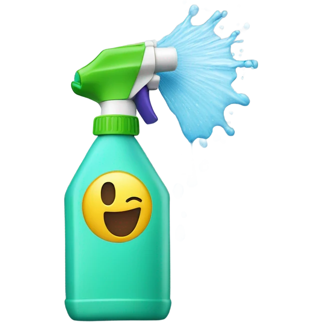 Spray bottle shooting water out emoji