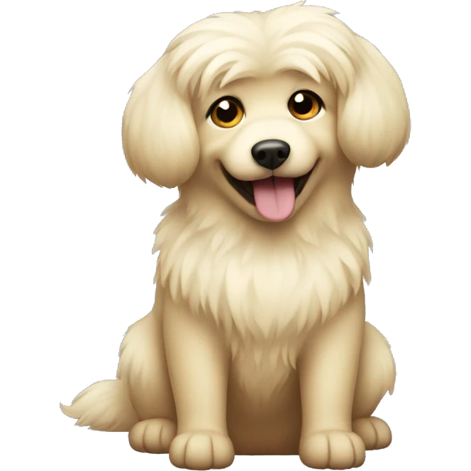 Blonde fluffy dog  emoji