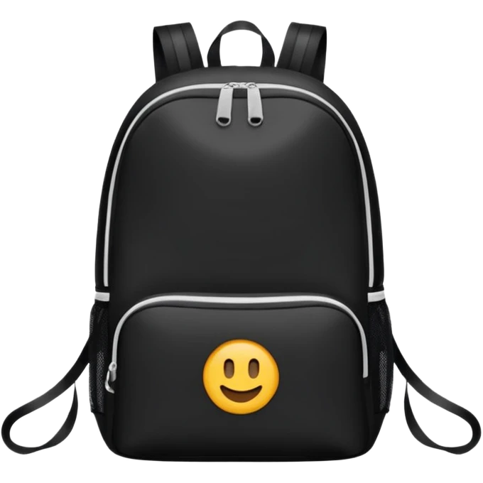 sac a dos de sport noir sans motif et uni emoji