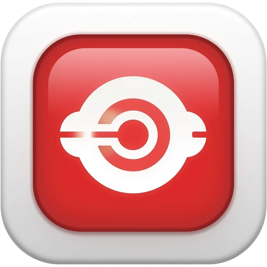 Red marketing icon. emoji