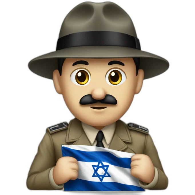 hitler avec un drapeau israël emoji