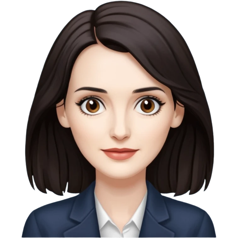 Winona Ryder with long hair emoji