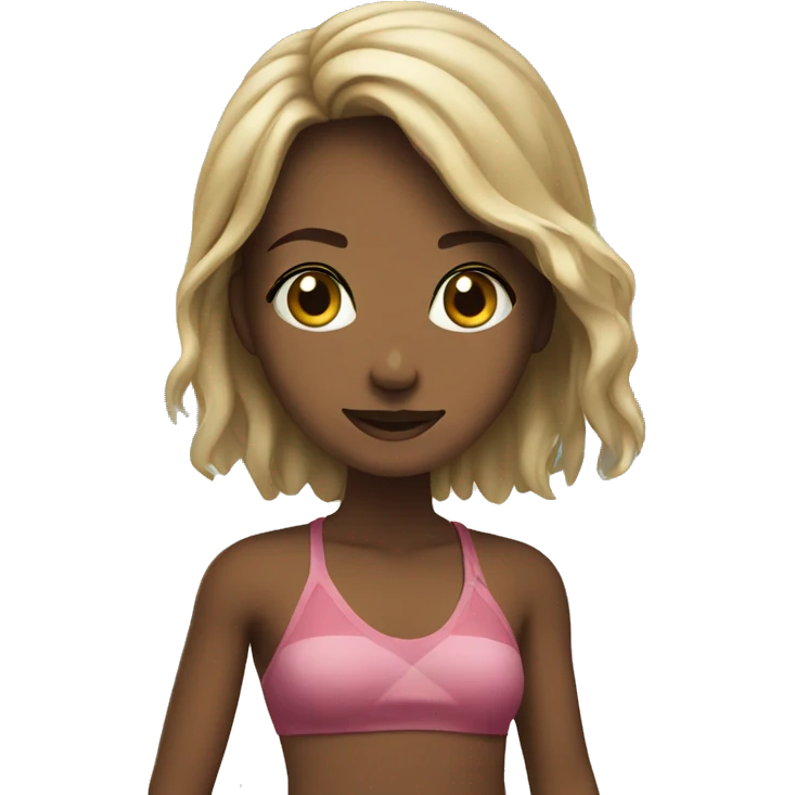 Sara on a beach emoji