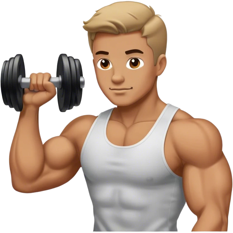 side view guy doing bicep-curls emoji