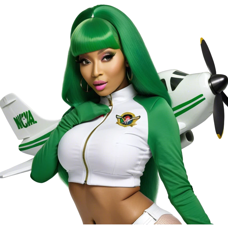 Nicki Minaj flying a plane emoji