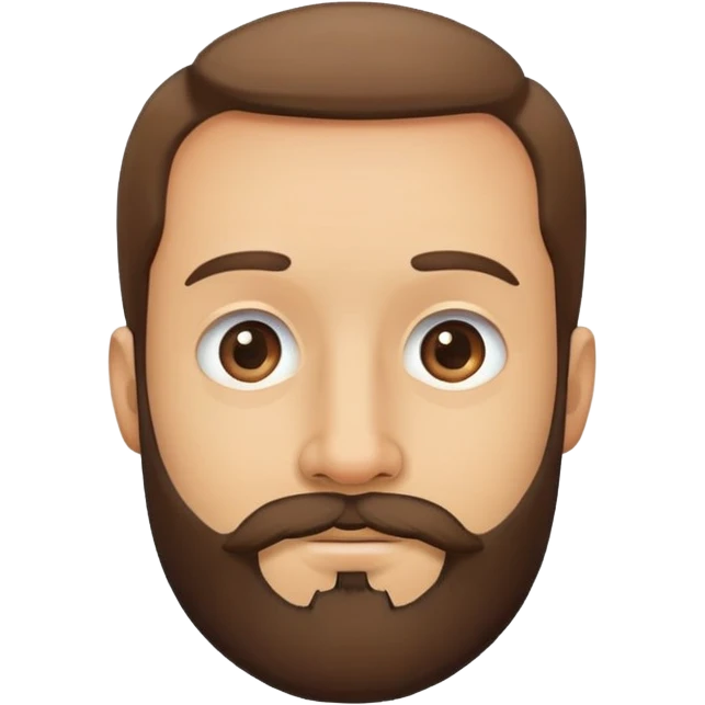 cute round nose with just a beard, no mustache emoji