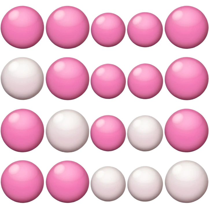 Pink brown and white emoji