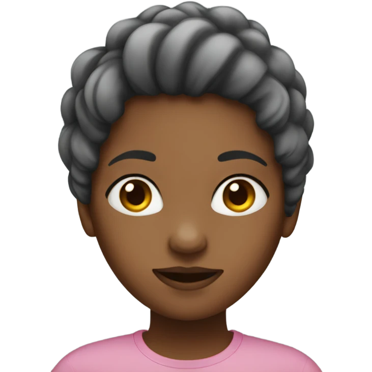 Girl with 4c hair  emoji