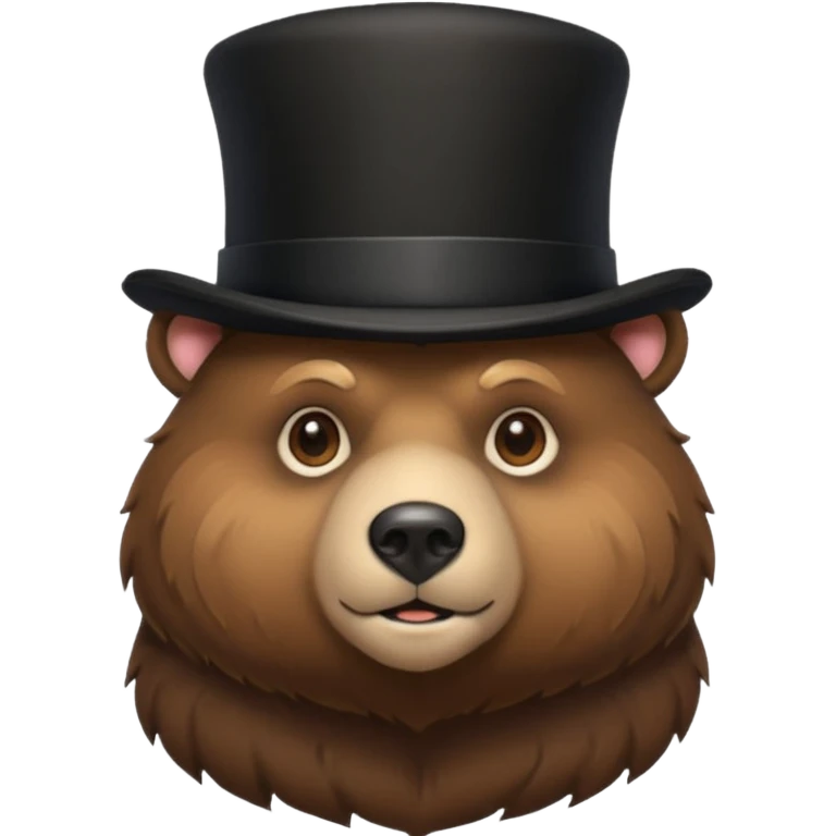 Bear with a full black tophat emoji