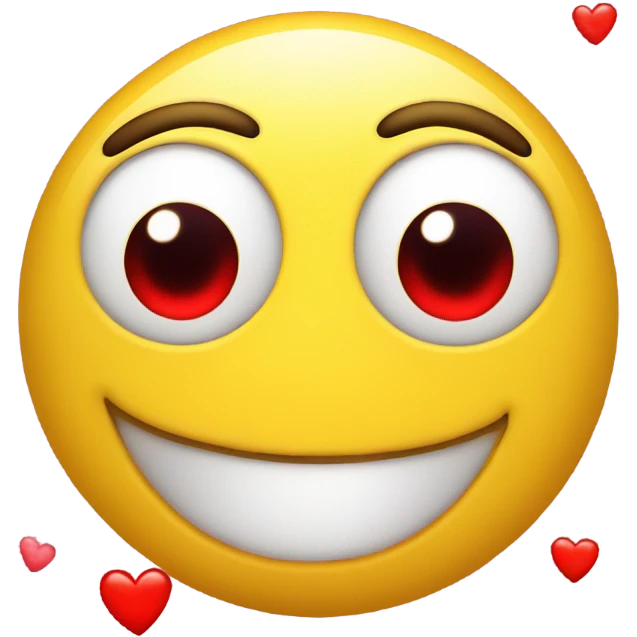 Emoji face with hearts emoji