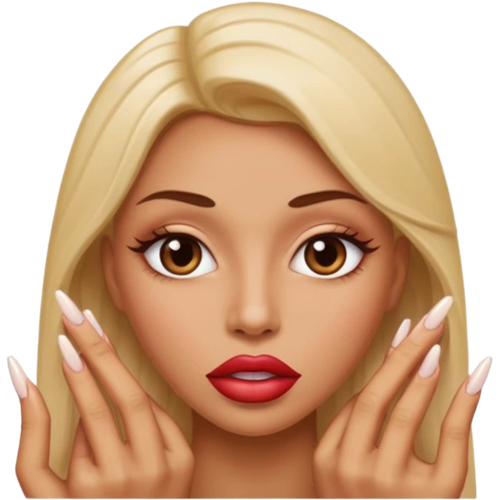 Big lips long nails bestie  emoji
