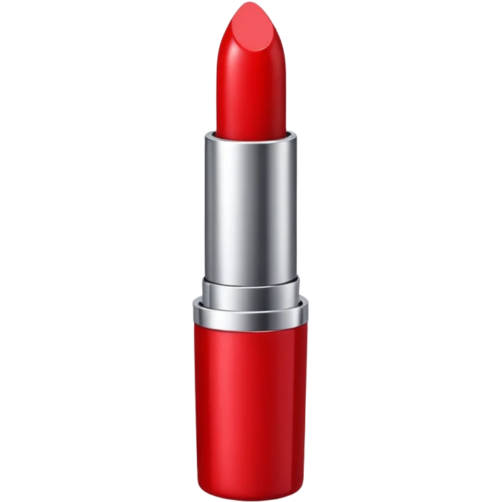 lipstick bullet, polished silver chrome, sexy beauty symbol emoji