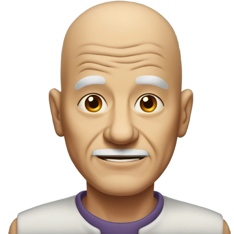 Bald old man emoji