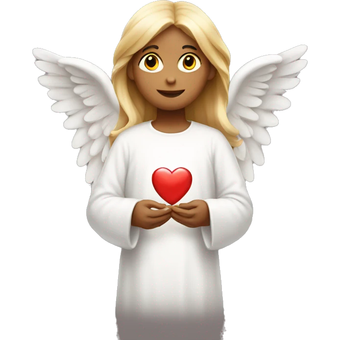 Angel holding heart emoji