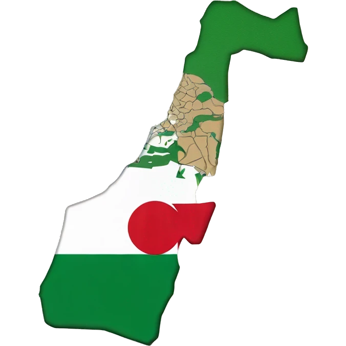 Palestine map inside it the Algerian flag  emoji
