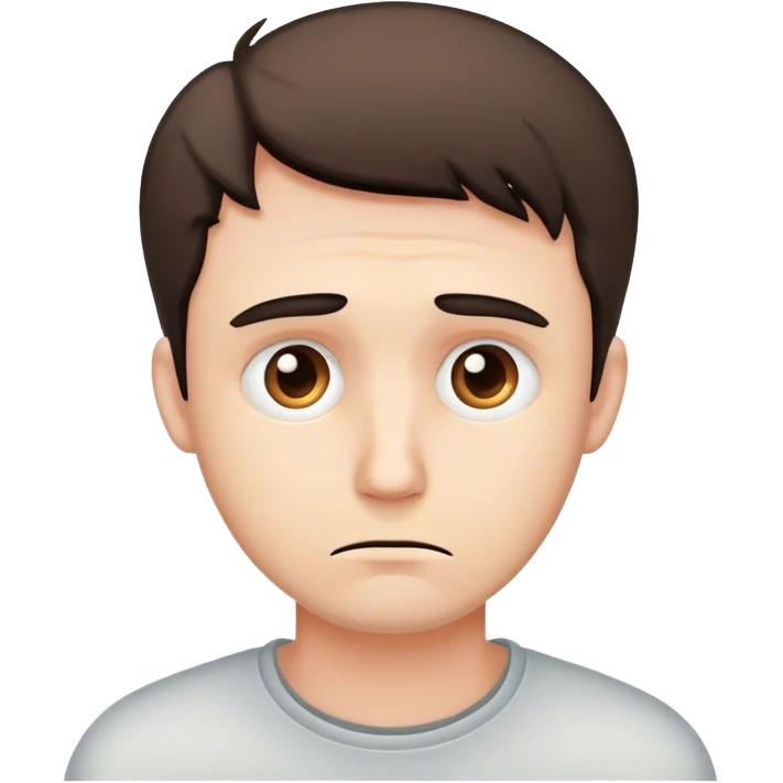 Guy Searching Solution, sad emoji