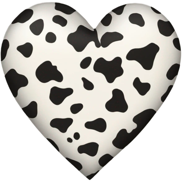 cow print heart emoji