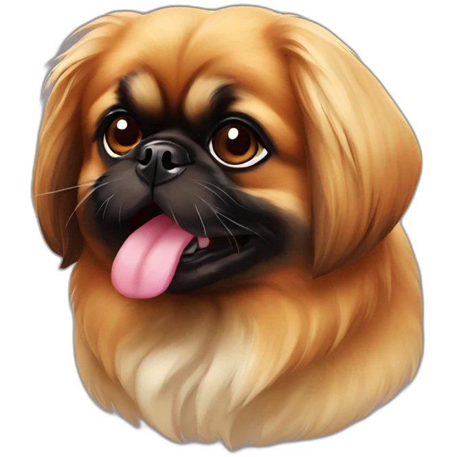 Pekingese redhead cute muzzle emoji