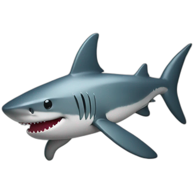 Shark with a top hat and stocking emoji