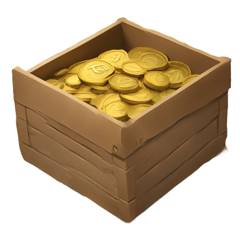 box full of coins emoji