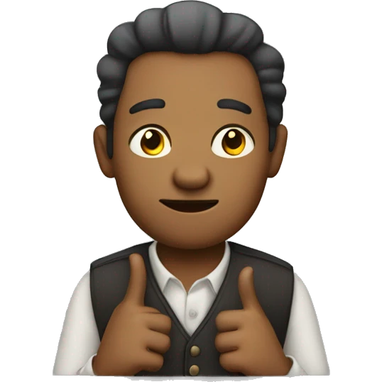 man with crossed fingers emoji