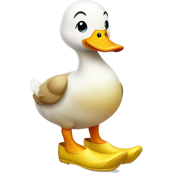 cute duck wearing rainboots emoji