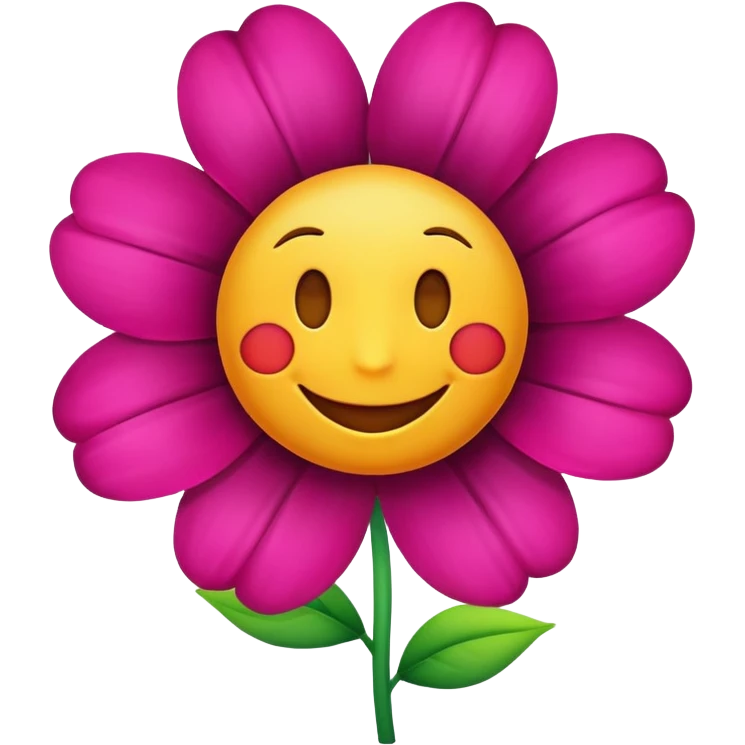 Flower smiling emoji