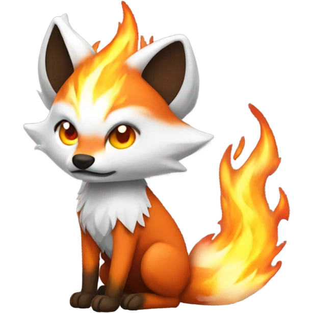 Fire elemental fox emoji