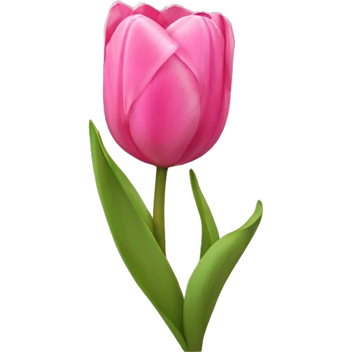 Pink tulips with a bow emoji