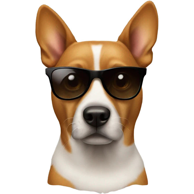 Dog wearing sunglasses  emoji