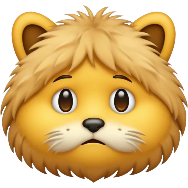 Emoji efeito Peludo versão Triste emoji