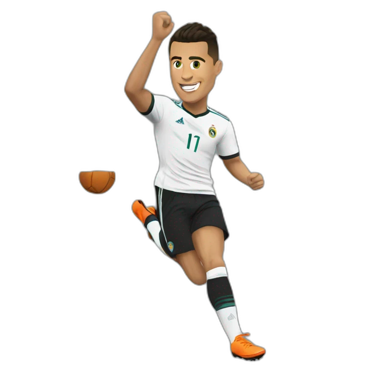 Ronaldo qui fait salut emoji