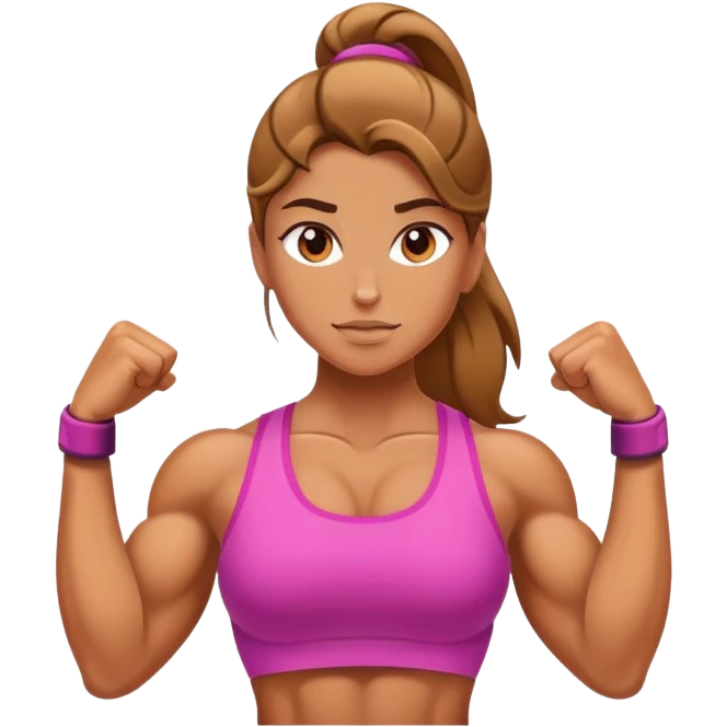 Muscle girl emoji