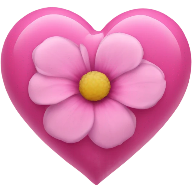 Pink flower heart emoji