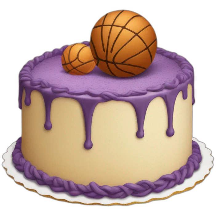 Cake that plays ball emoji