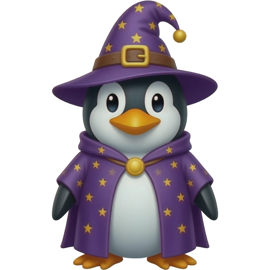 Penguin Wizard emoji