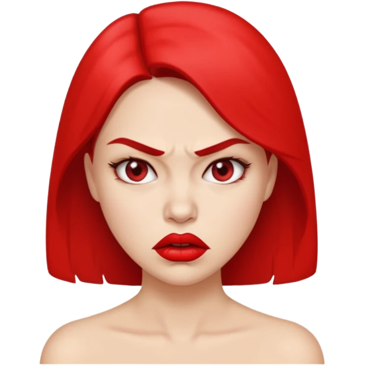 Beautiful woman angry and sick of idiots emoji