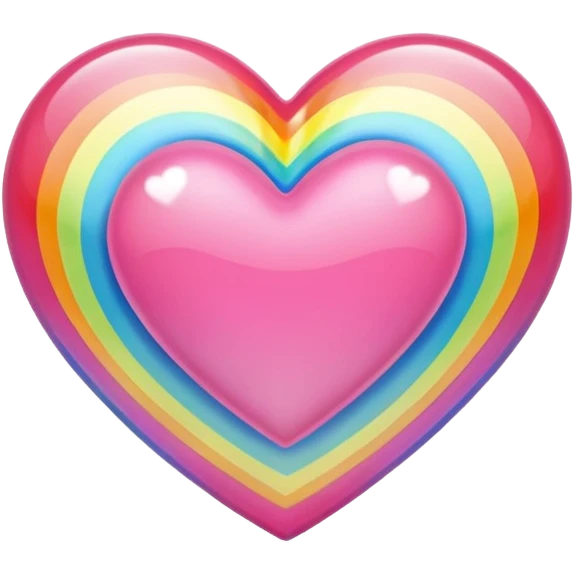 heart with a rainbow highlight emoji