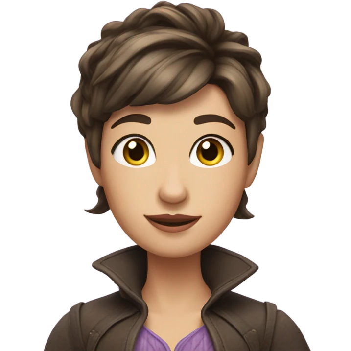 brunette pixie cut rapunzel  emoji