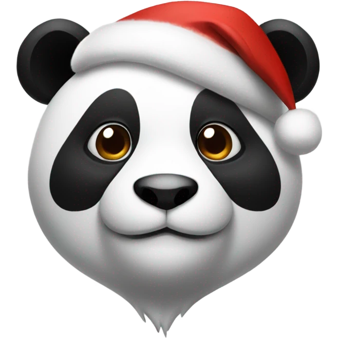 Panda wearing a Santa hat emoji
