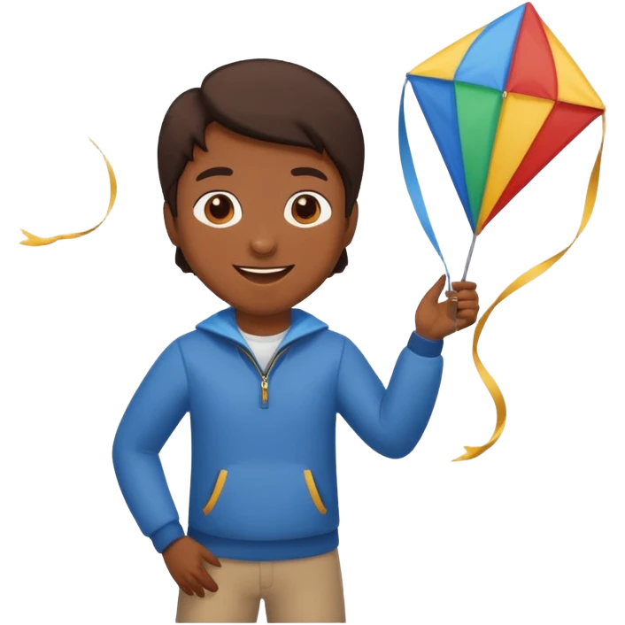 Someone flying a kite emoji