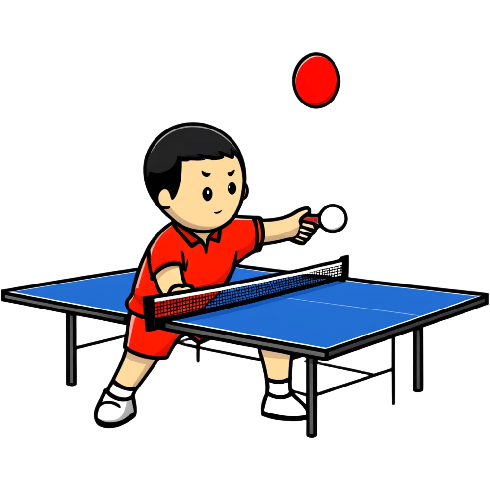 table tennis player in action emoji